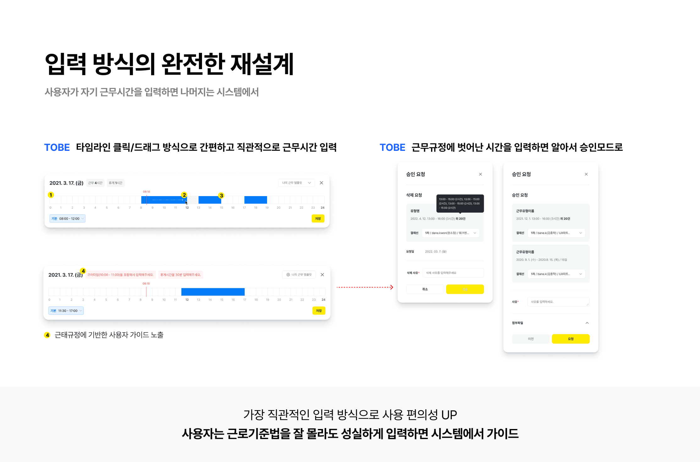 근태관리 2.0 UX디자인 프로젝트 이미지